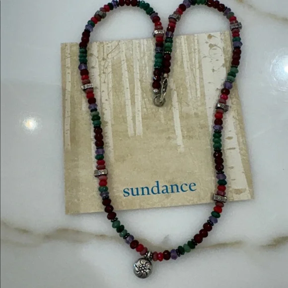 Sundance Catalog Carnelian, Amethyst, Red Jade & Sterling Silver Necklace—New! - Picture 4 of 6